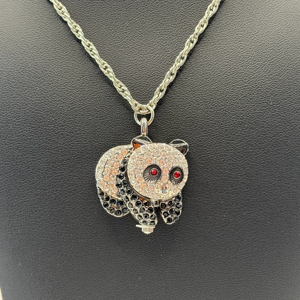 Jewel Studded Panda Bear Pendant/Necklace/Watch - GRUEN